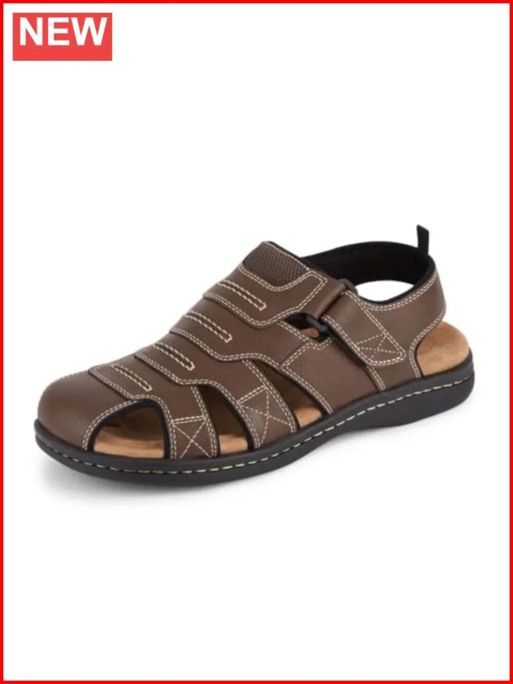 Memory Foam Fisherman Sandals with Dual-Layer Cushion